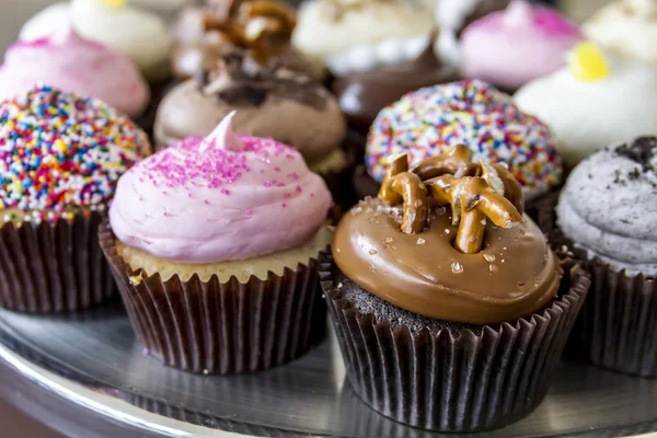Assorted Flavors of Cupcake on Display — Stock Photo, Image