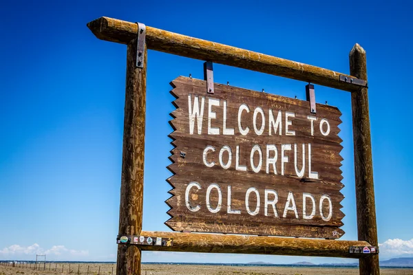 Welcome to Colorful Colorado Sign — Stock Photo, Image