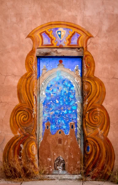 Colorful Doors of Santa Fe, NM — Stock Photo, Image
