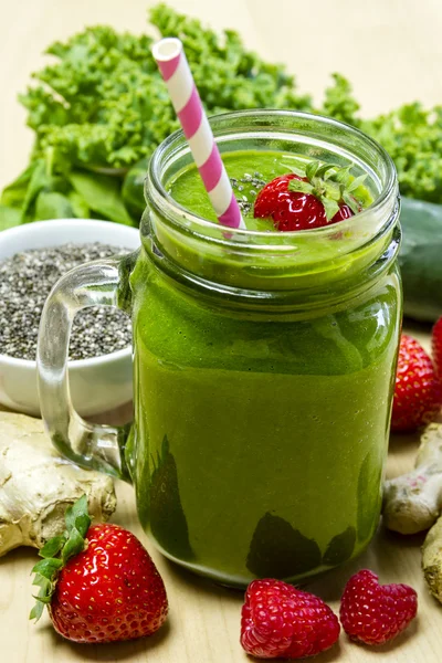 Suc verde sănătos Smoothie Drink — Fotografie, imagine de stoc