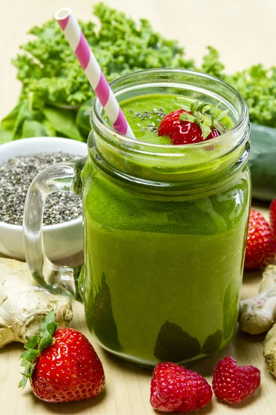 Suc verde sănătos Smoothie Drink — Fotografie, imagine de stoc