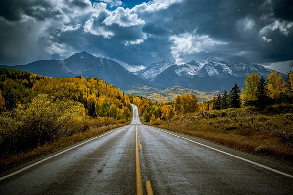 Scénický Podzim Výhled Horách San Juan Poblíž Telluride Colorado Podél — Stock fotografie