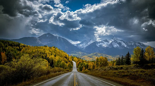 San Juan Skyway Scenic Byway Colorado 145 Durante Pico Color — Foto de Stock