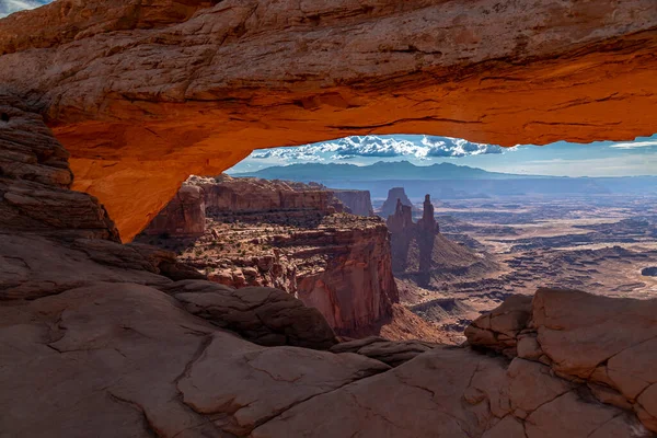 Morning View Canyon Mesa Arch Canyonlands National Park Located Moab — Foto de Stock