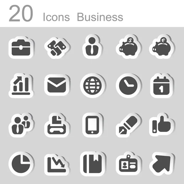 Business 20 sticker icons — Stock Vector