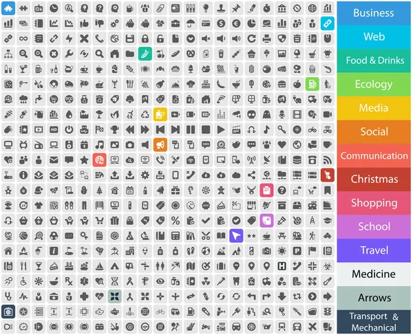 484 icons basics Royalty Free Stock Illustrations