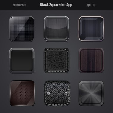 app için siyah kare