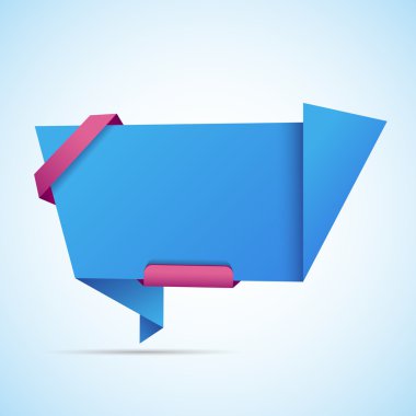 origami in blue clipart