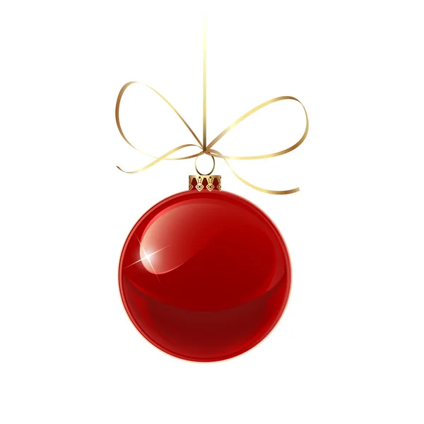 Natale bauble rosso — Vettoriale Stock