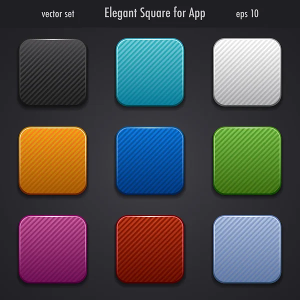 Elegante cuadrado para la aplicación — Archivo Imágenes Vectoriales