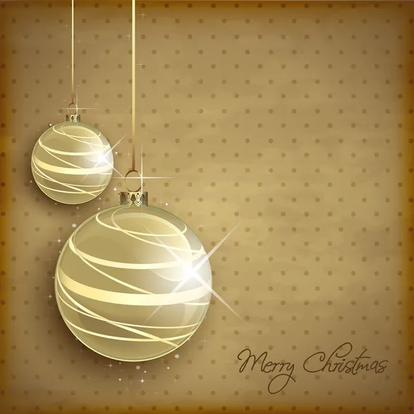 Gouden kerstballen — Stockvector