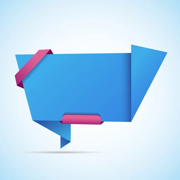 Origami en bleu — Image vectorielle