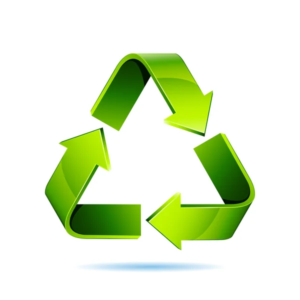 Icono de reciclaje aislado — Vector de stock