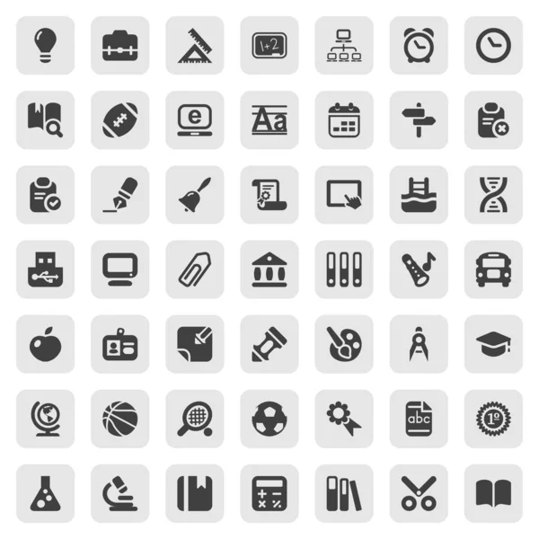 Iconset da escola — Vetor de Stock