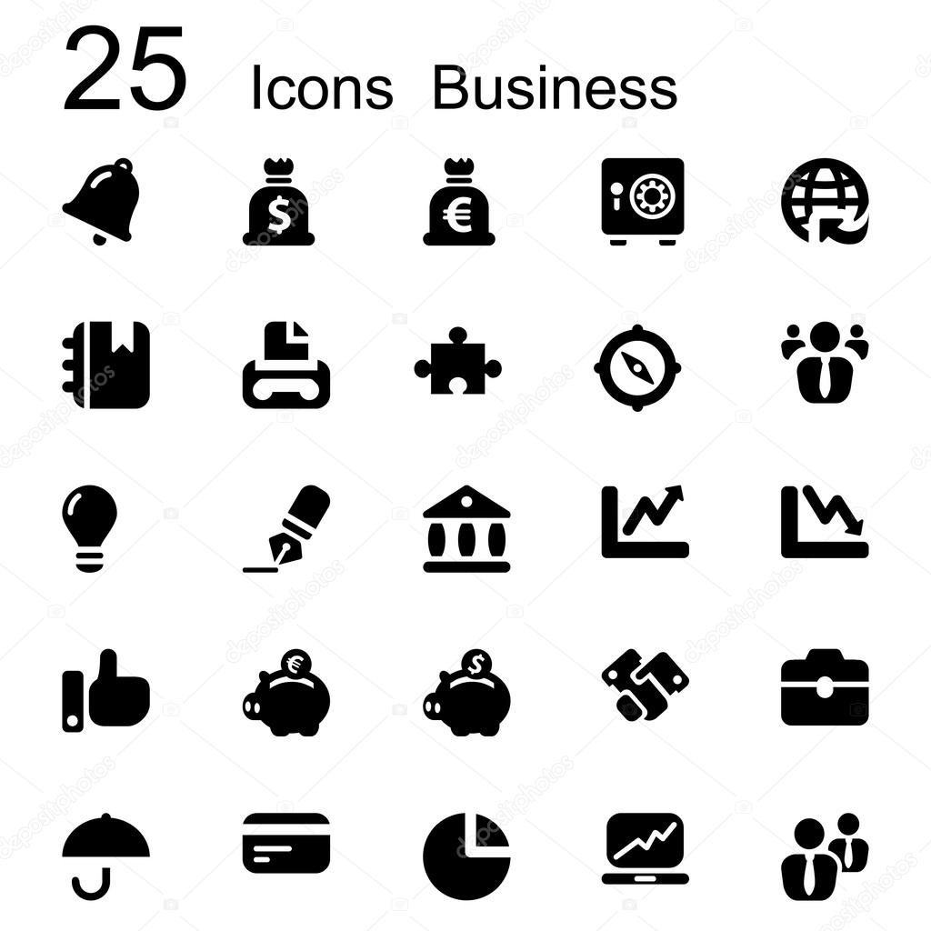 25 basic iconset business