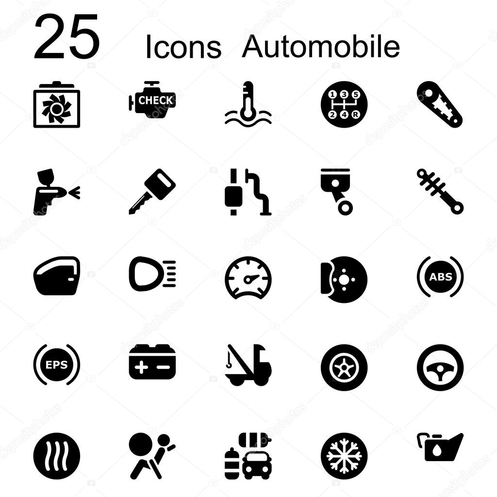 25 basic iconset automobile