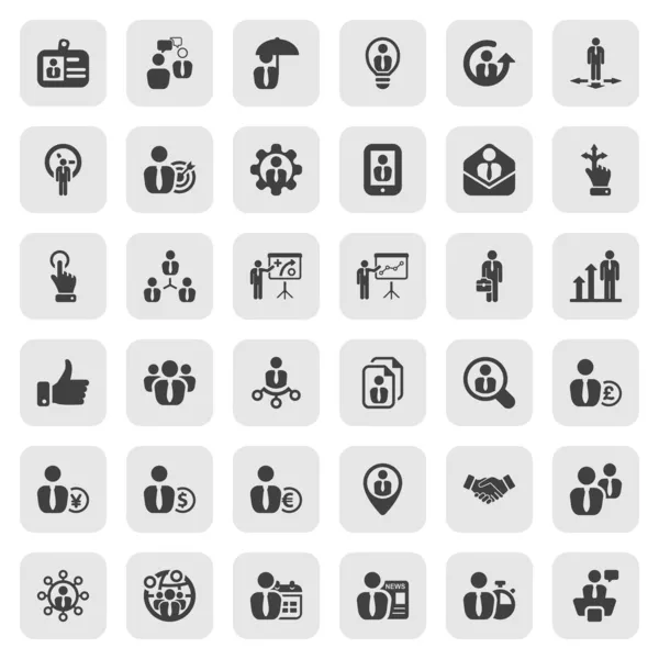 Pessoas de negócios iconset — Vetor de Stock