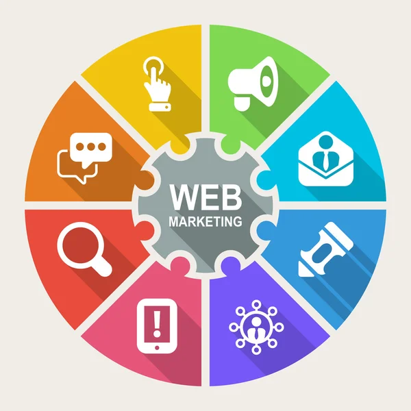 Marketing Web — Vector de stock