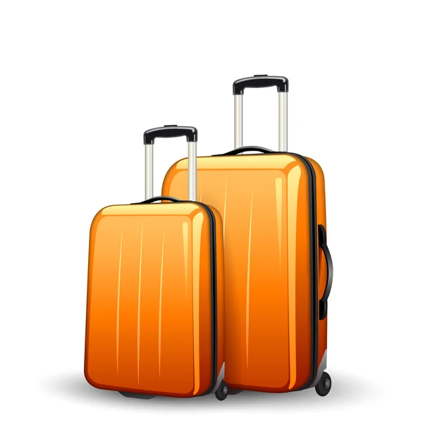Pomarańczowy bagażu — Stockvector
