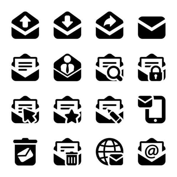 Iconset enveloppe — Image vectorielle