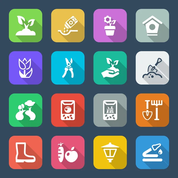 Wohnung Garten Iconset 2 — Stockvektor