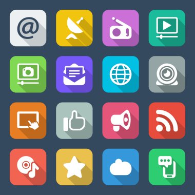 medya düz renkler Iconset 2