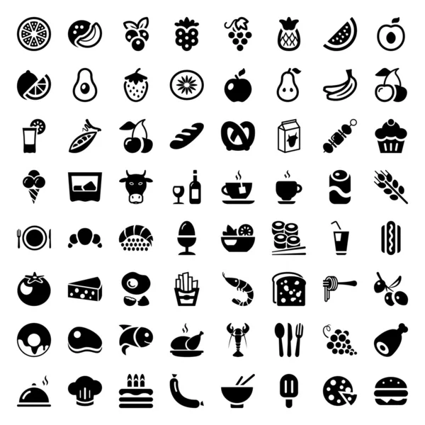 食品 iconset — 图库矢量图片