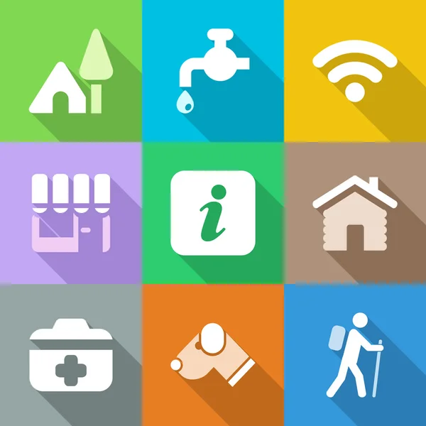 Appartement camping iconset 2 — Image vectorielle