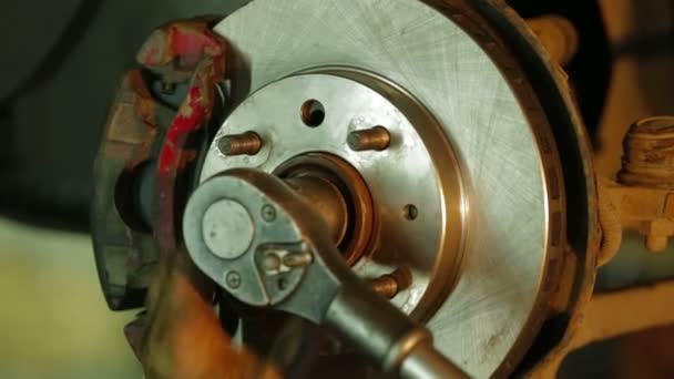 Working with brake disc — Stock Video