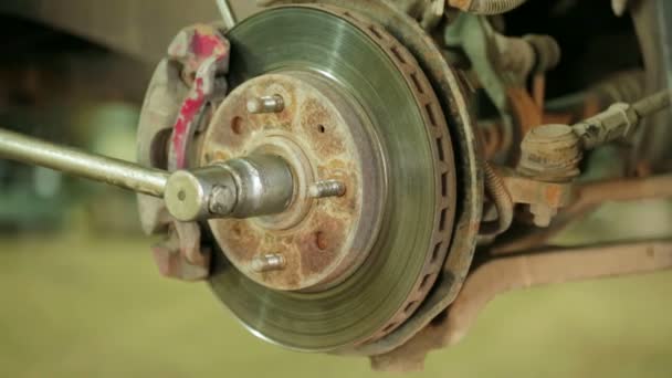 Working with brake disc — Stock Video