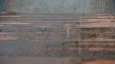 Yağmur damlaları merdiven Güz