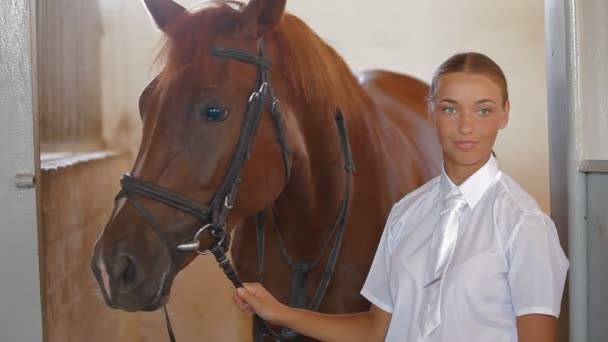 Horsewoman — Stock Video