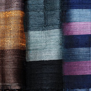 renkli Tayland ipek arka plan doku