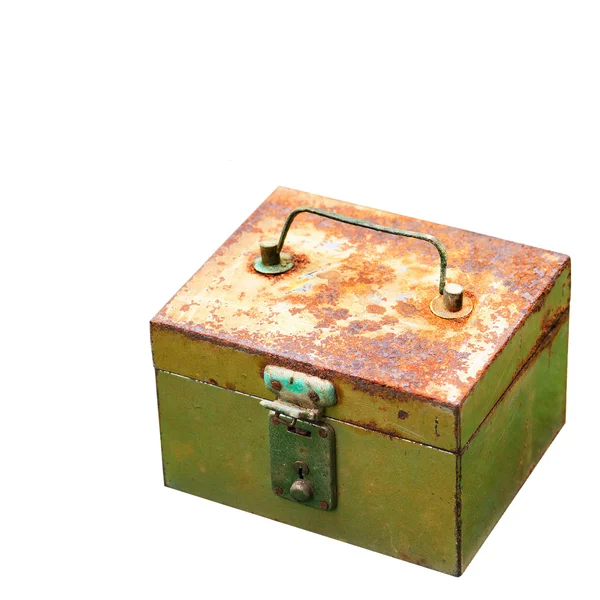 Старинный железный ящик — стоковое фото