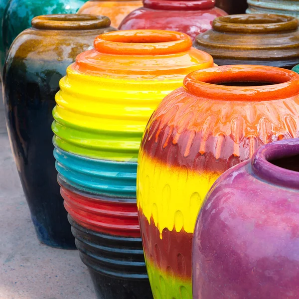 Colored jars. — Stock Photo, Image