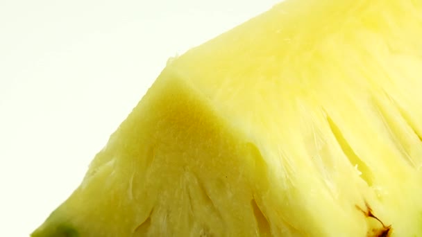 Πουκέτ Ανανάς Φέτες Κομμάτια Νόστιμα Φρούτα Ανανά Τροπικό Φαγητό Περιστροφή — Αρχείο Βίντεο