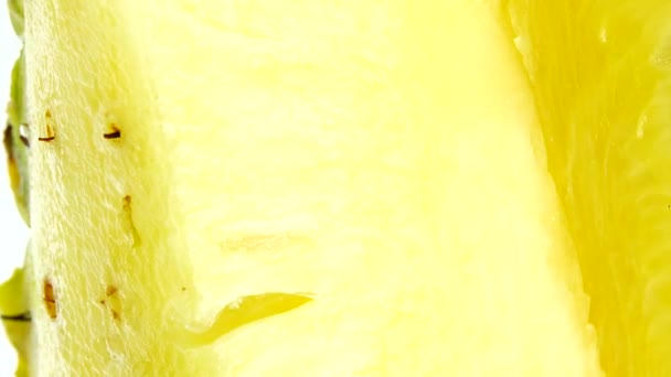 Ананас Пхукет Нарезанный Кусочки Вкусных Фруктов Ананаса Тропическая Еда Вращение — стоковое видео