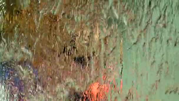 Сверхмедленный Водяной Занавес 1080 Закрывает Водный Фон — стоковое видео