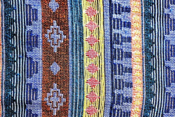 Mehr Als Jahre Alte Bunte Thailändische Handarbeit Teppichoberfläche Peruanischen Stil — Stockfoto