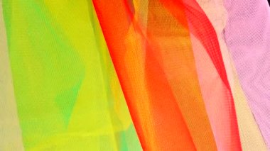 Birçok renkten 4K Kumaş, kırmızı sarı yeşil doku ve arka plan 