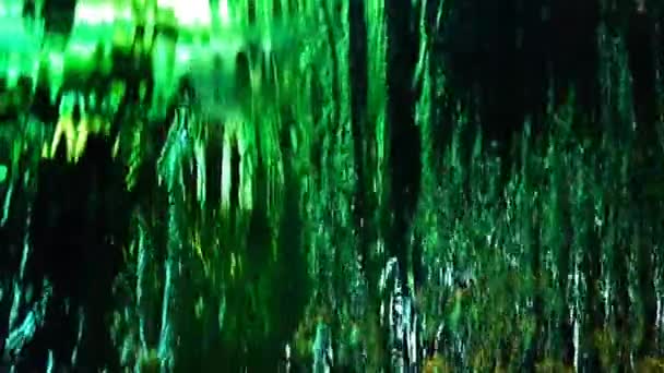 Супер Медленный Водяной Занавес Закрыть Воду Абстрактный Фон — стоковое видео