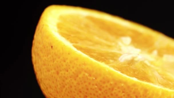1080P Macro Disparo Fruta Naranja Del Ombligo Rotar Close Fresh — Vídeos de Stock