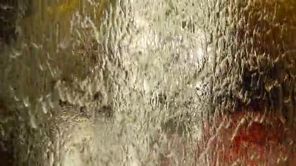 1080 Super Slow Water Curtain Close Water Abstract Background — Stock Video