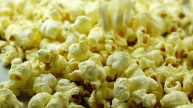 Popcorn tossed up  Shot with high speed camera, HD 1080p. Slow Motion.