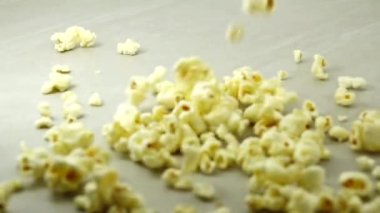  Popcorn tossed up Shot with high speed camera, HD 1080p. Slow Motion.
