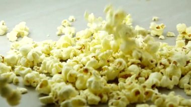  Popcorn tossed up Shot with high speed camera, HD 1080p. Slow Motion.