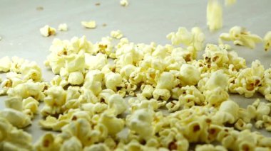  Popcorn tossed up Shot with high speed camera, HD 1080p. Slow Motion.