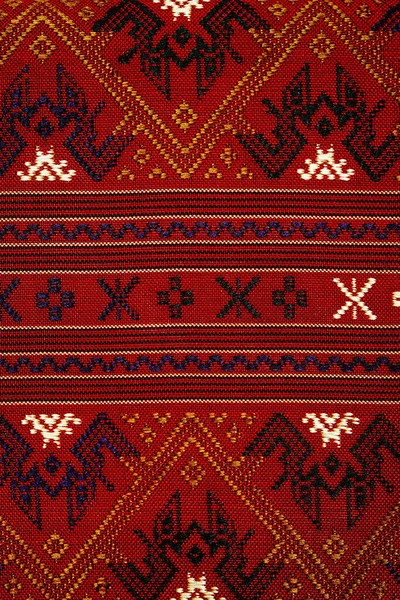 More Years Old Colorful Thai Handcraft Peruvian Style Rug Surface — Stock Photo, Image
