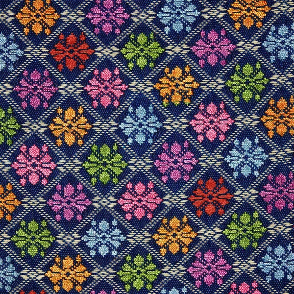 Colorful Thai Handcraft Peruvian Style Rug Surface Old Vintage Torn — Stockfoto