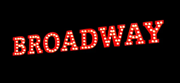 Broadway φώτα σημάδι — Φωτογραφία Αρχείου